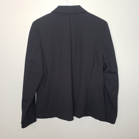 Pendleton black wool 3 button career jacket blazer SZ 12 - Picture 5 of 6